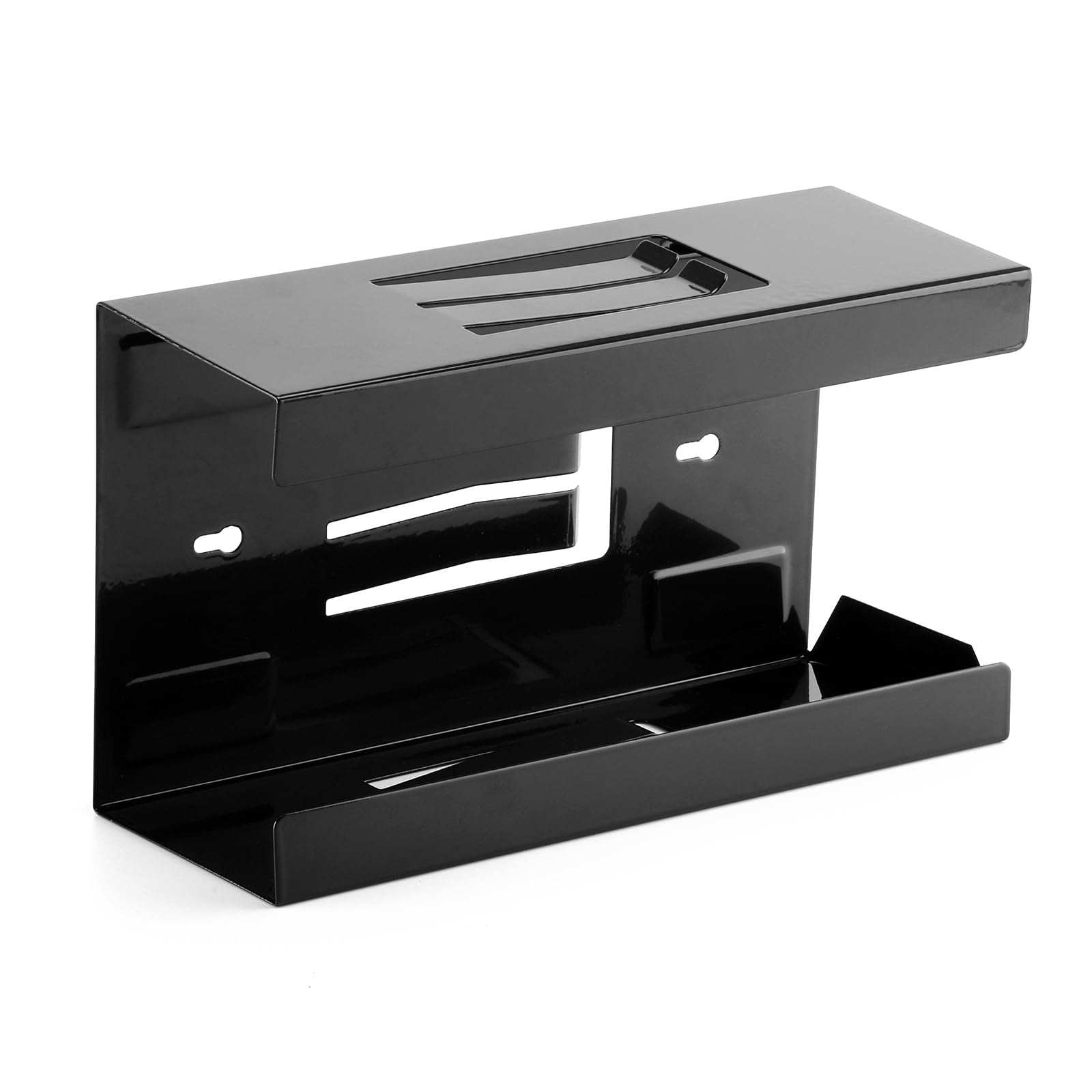 AIRTOON Magnetic Glove Dispenser, Disposable Gloves Box Holder, Glove Holder for Wall Mount, Magnetic Glove Box Holder, Black