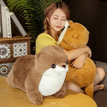 Amazon｜[SAQJEE]カワウソ ぬいぐるみ 可愛い カワウソ抱き枕