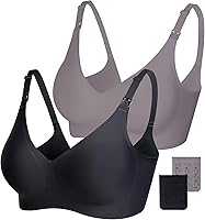 Vinfact Seamless Wireless Nursing Bra for Breastfeeding & Pregnancy - Smooth Maternity Bralette with Jelly Support & Extender