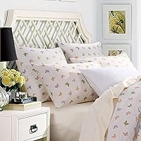 Vista 23 de WINLIFE Juego de 2 fundas de almohada 100% algodón con estampado floral de jardín (estándar 20 x 26 pulgadas, lila)