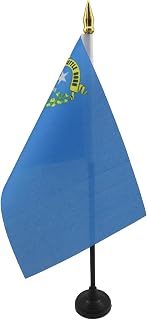 AZ FLAG - Nevada Table Flag 4'' x 6'' - US state of Nevada Mini Desk Flag 100% Polyester 15 x 10 cm - Office Banner with 10'' Pole - Golden Spear