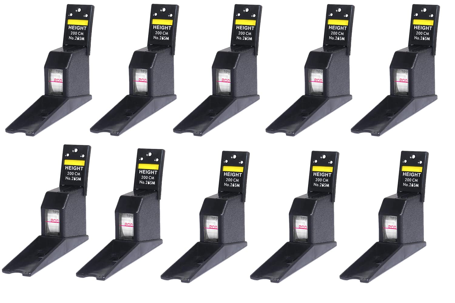 RICHBELLS Stature Meter Wall Mounted Roll Ruler Height Tall Measuring Tape for Home, Adult,office,Children,Schools & Clinics Growth 2M/200CM - 10 Pieces