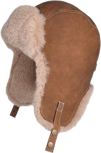 TAGVO Winter Trapper Hat with Ear Flaps, Casual Thick Trooper Hat for Men & Women, Ushanka Russian Bomber Hats, Windproof Warm Fleece Lined Winter Hat for Cold Weather Outdoor