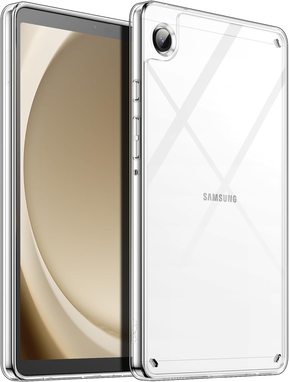 Clear Case for Samsung Galaxy Tab A9 8.7-Inch, Anti-Yellowing Transparent Shockproof Slim Tablet Cover with Hard PC Back and Soft TPU Bumper (Clear)