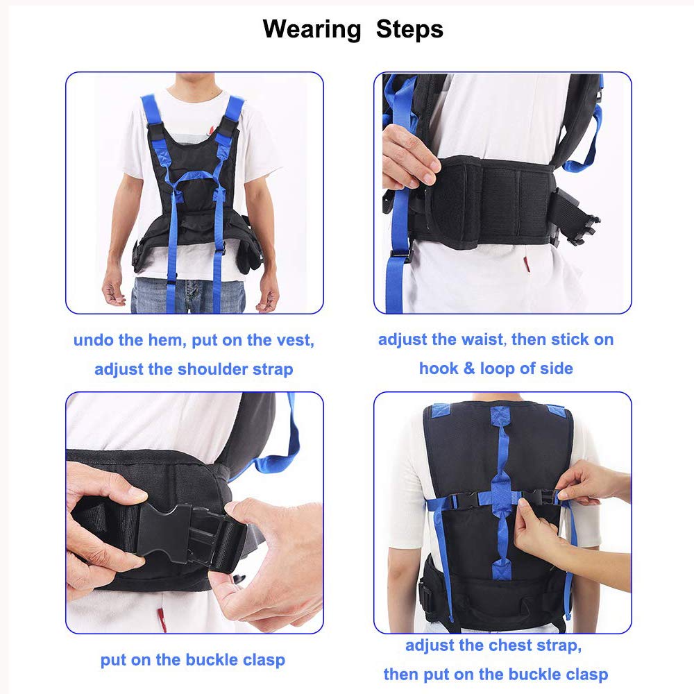 Gait Belt for Seniors Transfer Belt Gait Belt with Handles Lift