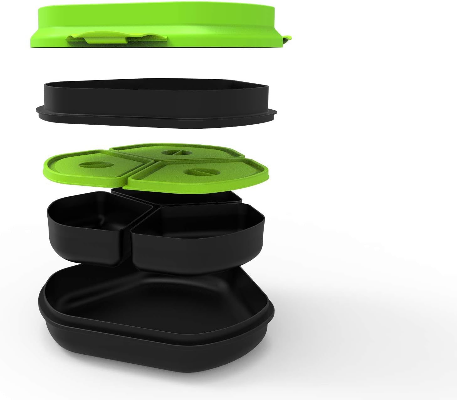 NANI's Hunger Box 1.0 Green | Compact Lunch Box | Leak Proof | Unique Design