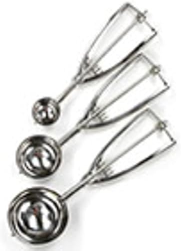 Chef Craft Cuchara de helado resistente, juego de 3 piezas, acero inoxidable