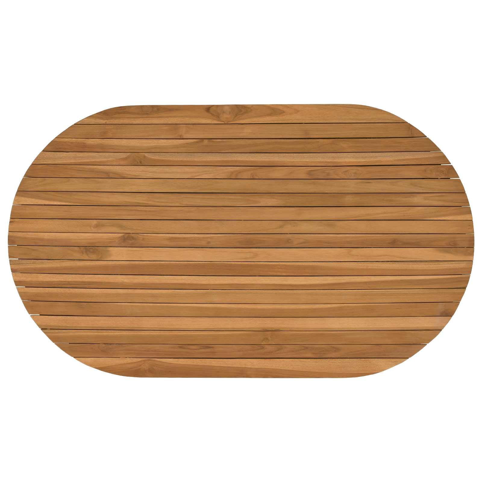 vidaXL Plateau de Table 120 x 70 x 3,5 cm Ovale Bois de Teck Massif, Surface en Teck Chic, Plateau Moderne pour Table à Manger, Meuble Pratique et Tendance