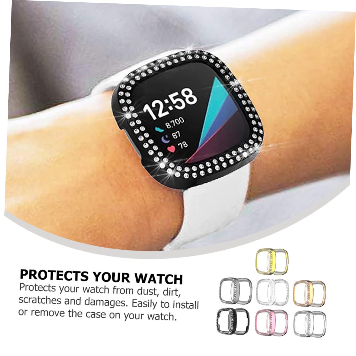 OSALADI 21pièces Boîtier De Montre Protecteur Compatible avec Sense Complète Éclatante Pc Transparent