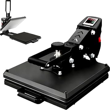 Heat Press Machine for T-Shirts, 15x15 Industrial Digital Clamshell Heat Press with Slide Out Drawer - Professional Sublimation Heat Transfer Machine for Shirt Printing, DIY Crafting, Canvas