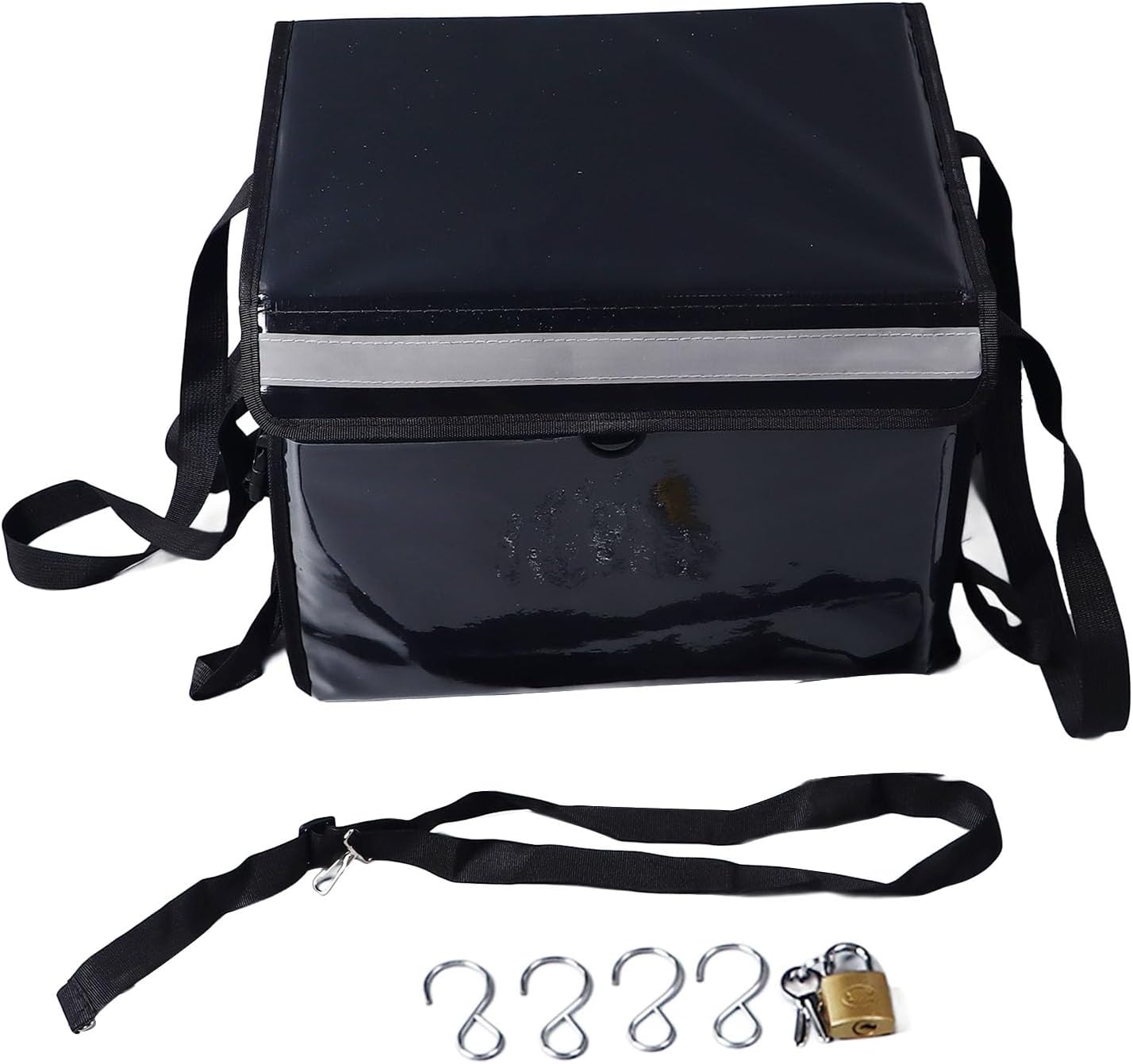 Insulated Food Delivery Bag, 48L Pizza Delivery Bags Commercial Catering Bag Professional Food Carrier for Hot and Cold Storage Takeout Grocery