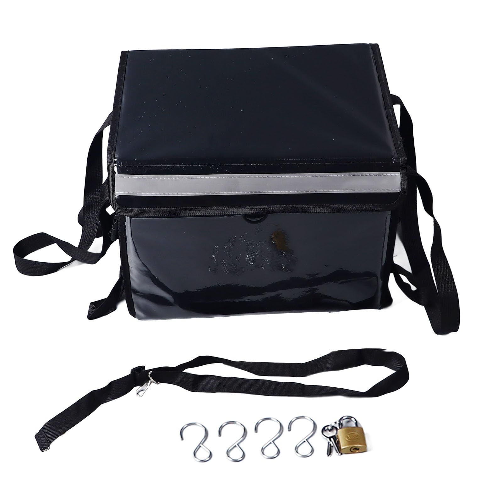 TOPINCN 48L Insulated Food Delivery Bag with Anti Theft Locks, Large Catering Bag for Mobile Food Stand, Restaurant Delivery Bag