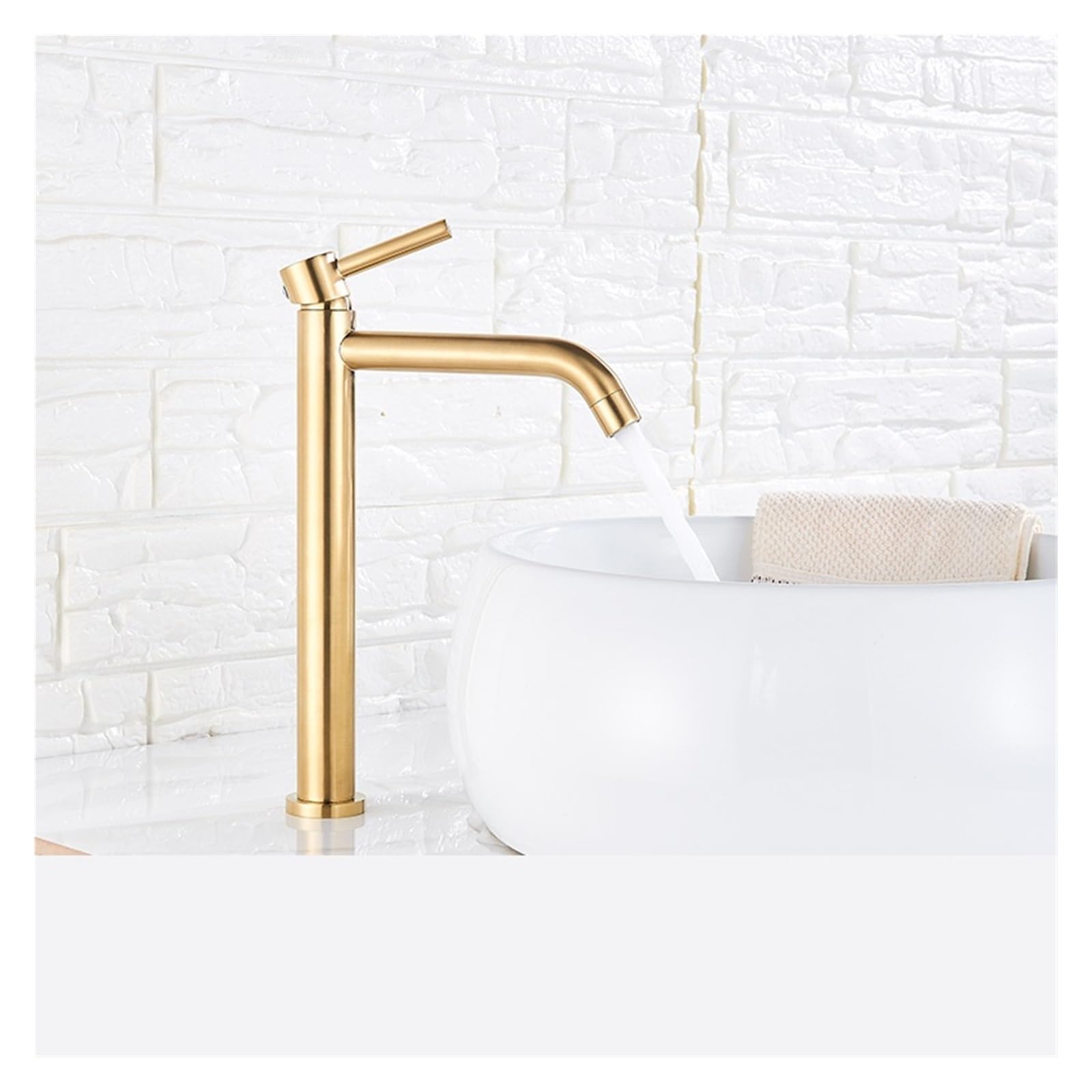 Mitigeur de lavabo à comptoir haut avec robinet mitigeur chaud et froid monotrou