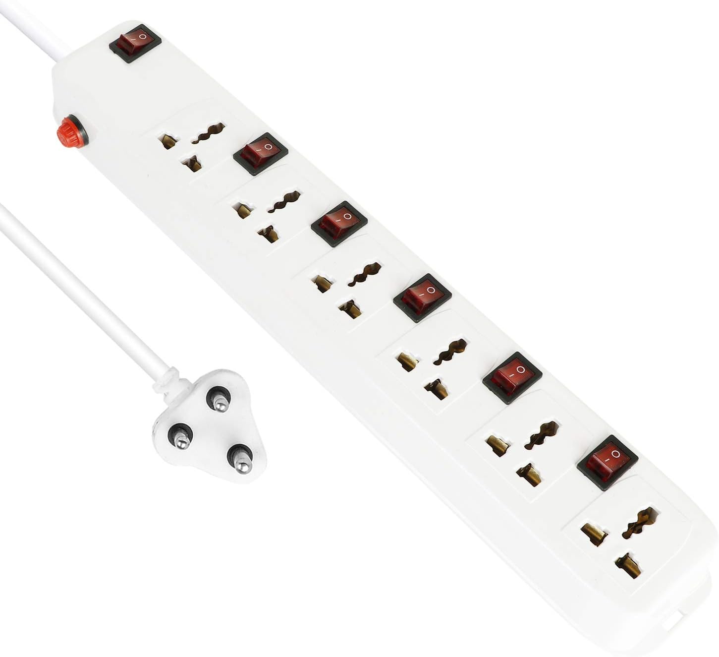 - FEDUS 10 Meter 32 Feet Long Extension Board Extension Box | Spike Guard 6 Socket 6 Switch Junction Box with Switch, Extension Cords Cord, Spike Buster, Extension Board with Wire (6 Socket 6 Switch)