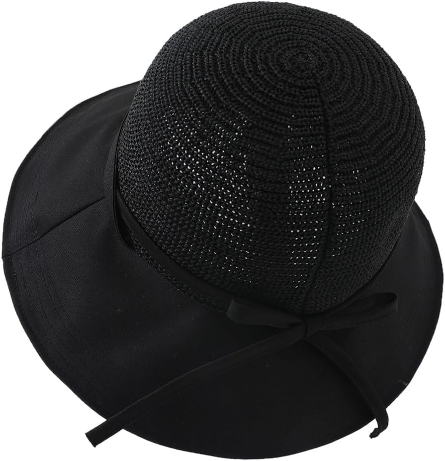 VIDI for Women Sun Protection hat Visor Sombrero Big Eaves Woven Fisherman