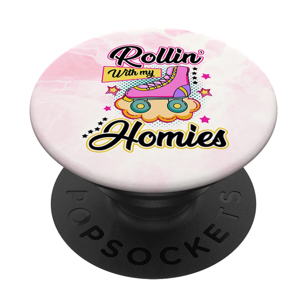 Amazon.com: Rolling With My Homies Roller Skate Roller Skater Club Girl  PopSockets Swappable PopGrip : Cell Phones & Accessories