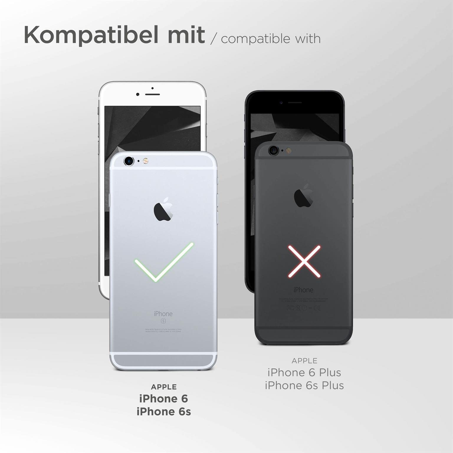 Custodia ONEFLOW Effetto Marmo Per IPhone 6/6s, Cover In Silicone Con Lustrini, Protezione 360°