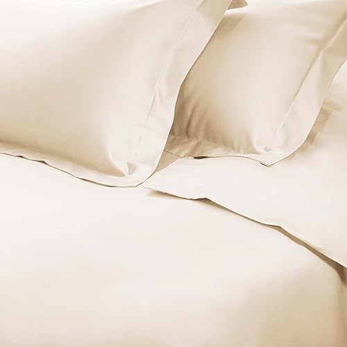 Miniatura 1 de Set de fundas para cobertor de 2 unidades, tamaño twin, una sola capa, sólido, de grapa larga de algodón peinado.