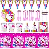 vajilla bebe hello kitty Diseño: a todo el mundo le encanta. Tu pequeña fiesta de princesas será más curativa y mágica con estos lindos accesorios para fiestas.