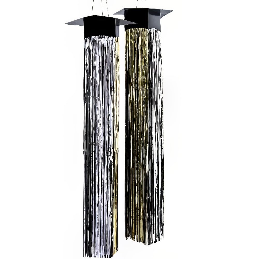 Décoration à suspendre en feuille d'aluminium or et argent de 233 cm | Lot de 2 pour fêtes