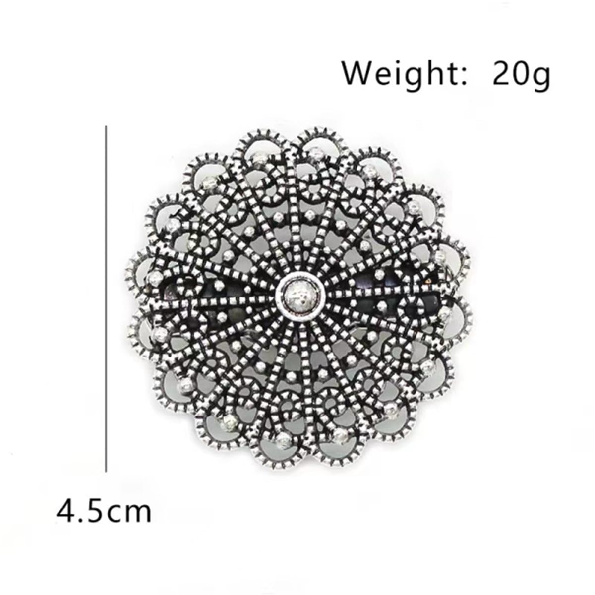 Clip Per Cardigan Vintage - Set Di 4 Pezzi In Lega Di Zinco, Design Floreale, Per Maglioni E Scialli