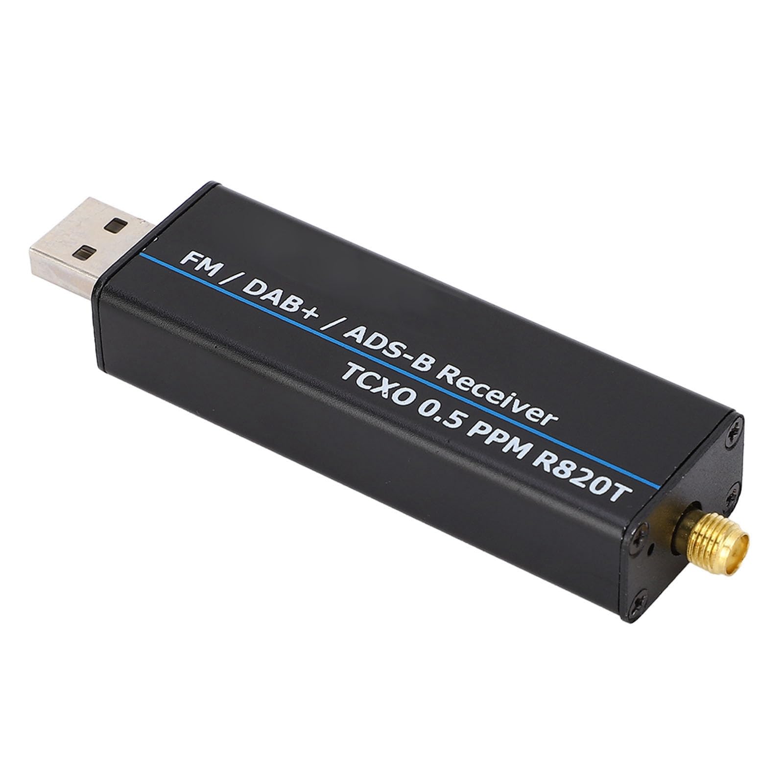 Récepteur RTL SDR, Radio Définie par Logiciel 100KHz à 1766MHz, Radio Définie par Logiciel RTL2832U R820T2 0.5 PPM TCXO USB Pleine Bande