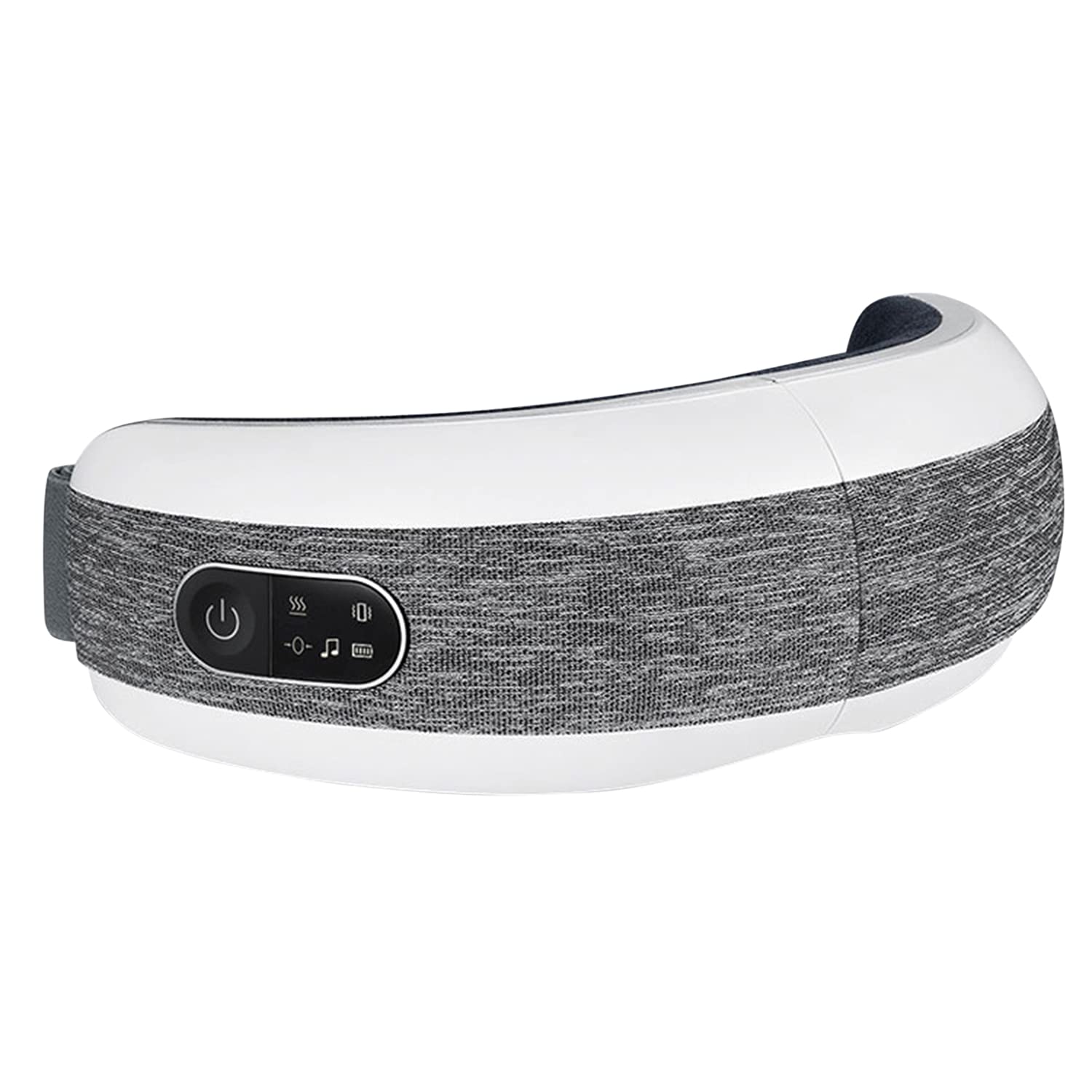 masażer do oczu inteligentny elektryczny aparat do masażu oczu, 4 tryby kompresji maska termiczna ładowalna przenośna muzyka Bluetooth (szary)