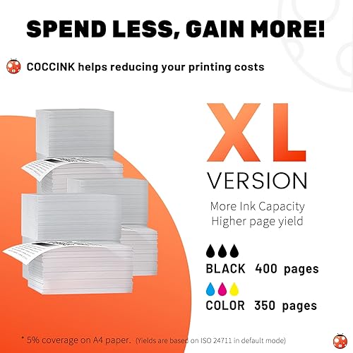 Miniatura 3 de COCCINK Cartucho de tinta remanufacturado 210XL 211XL para impresora Canon PG-210 CL-211 XL utilizado con PIXMA IP2702 MP230 MP240 MP250 MP280 MP480