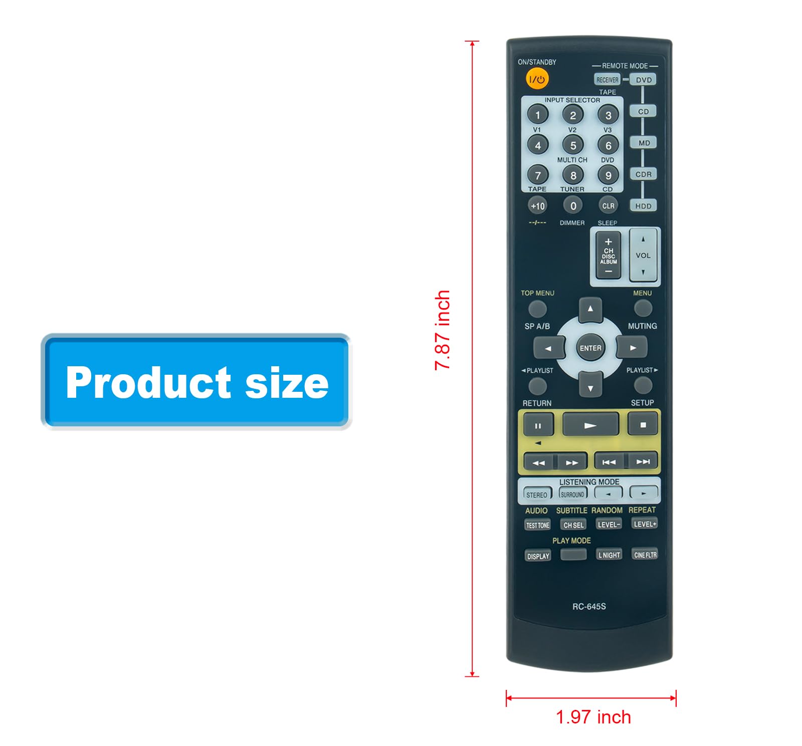 Amazon.com: RC-645S Replace Remote Controller Compatible with