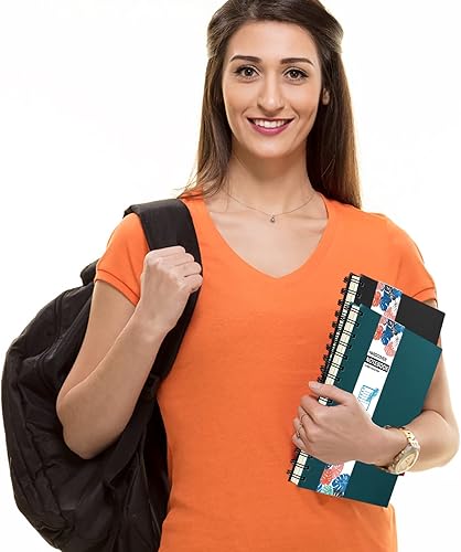 Miniatura 5 de Paquete de 12 cuadernos A5 en espiral de tapa dura con rayas universitarias, diario colorido a granel, planificador de viajes, bloc de notas de