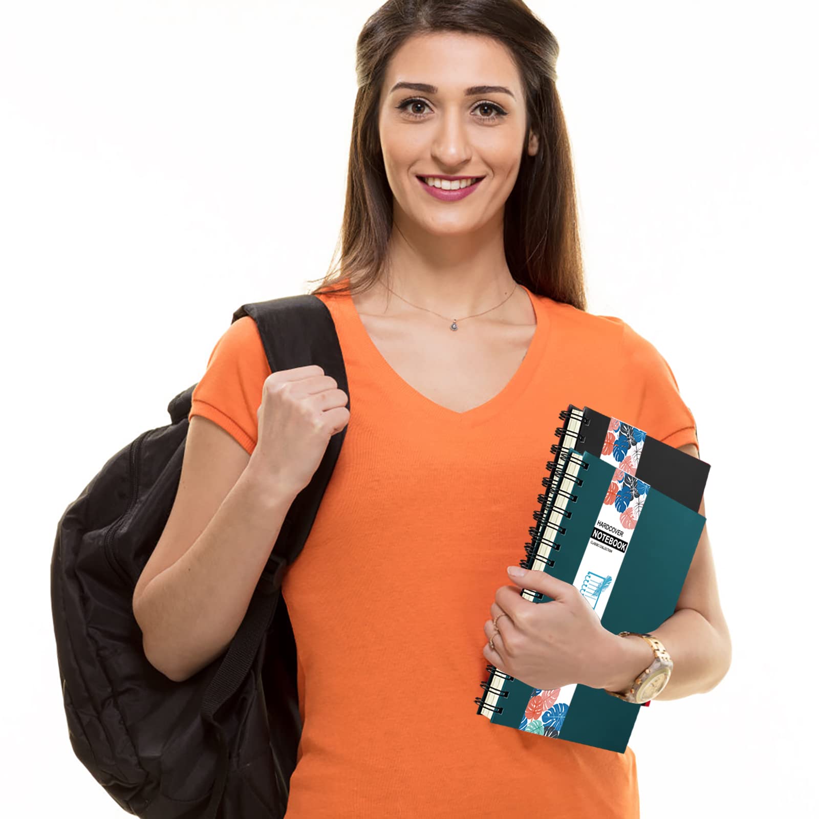 12 Stück A5 Hardcover Spiralnotizbuch College liniert Notizbücher Buntes Tagebuch Bulk Tagebuch Planer liniert Reisethema Schreiben Notizblock für Schule, Büro, Geschäftsbedarf, 21,1 x 14 cm, 6 Farben