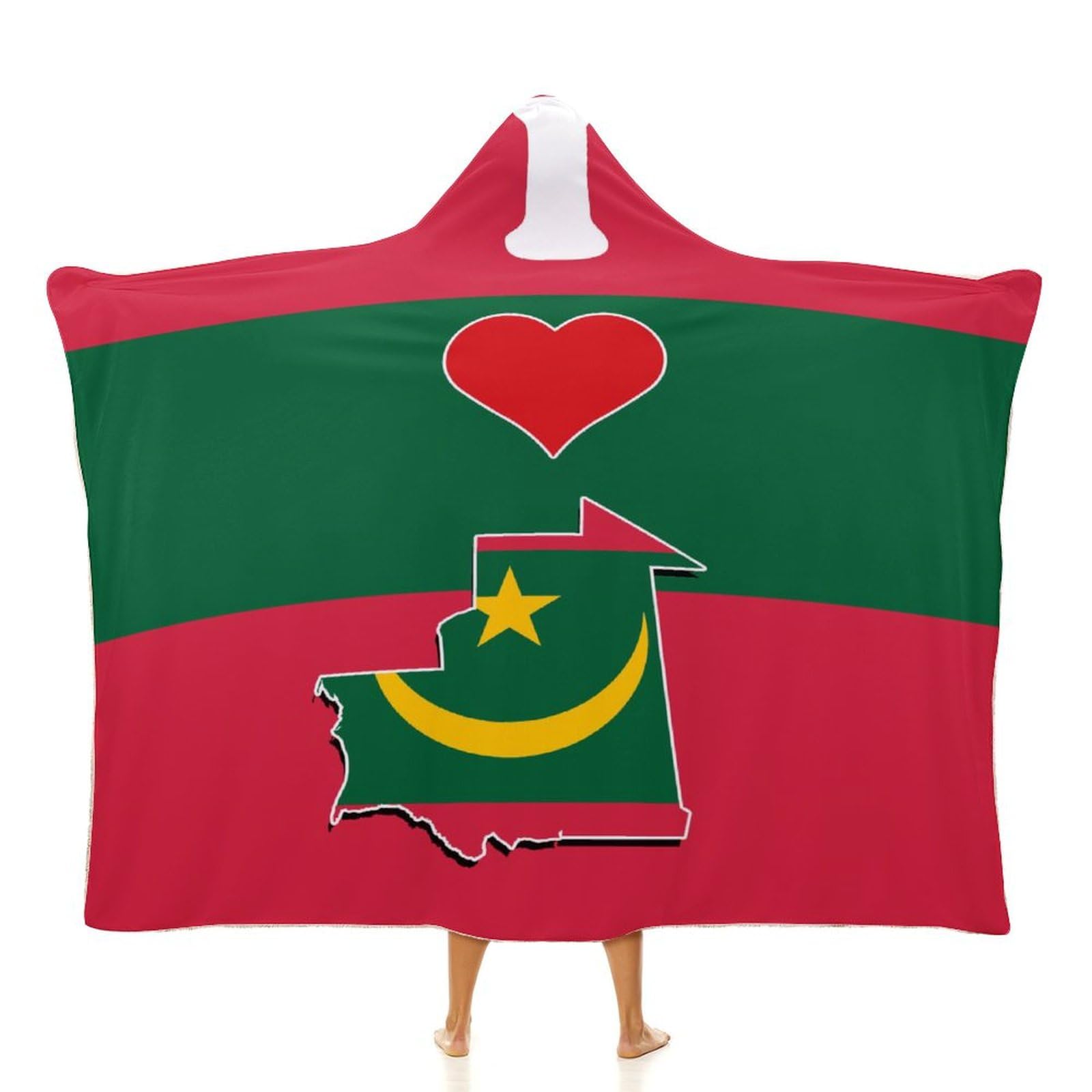 Couverture à capuche Mauritanie contre le froid plaid géant confortable adulte et enfant