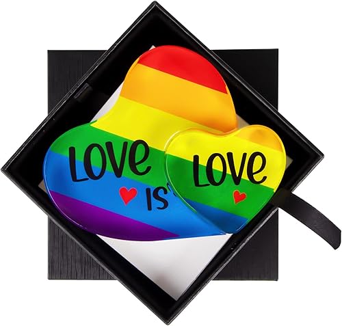 Miniatura 6 de SICOHOME Regalo de arcoíris para el mes del orgullo, regalo de recuerdo de amor es amor de 4.8 pulgadas para recuerdo de orgullo gay LGBTQ y