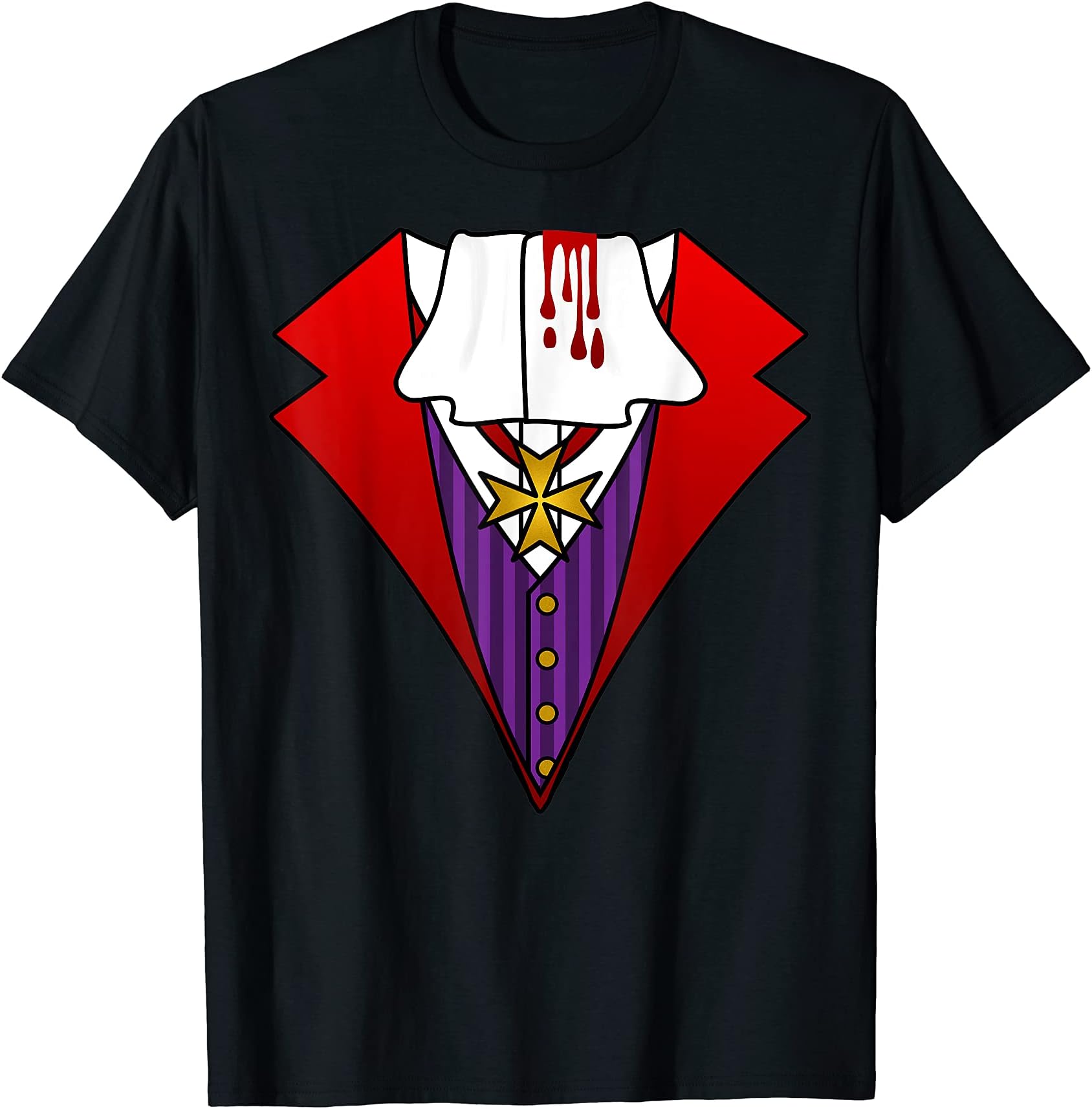 Bloody Vampire Tuxedo Dracula Halloween CostumesEasy Halloween Costume Tuxedo Bloody Dracula Vampire Costume T-Shirt