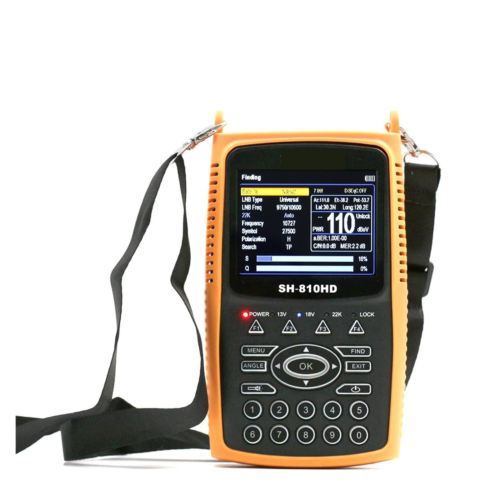 Wyszukiwarka Satelitów, SH-810HD DVB-S2 DVB-S cyfrowy miernik satelitarny 3.5 Cal HD LCD DVB-T2 DVB-T sygnał satfinder obsługa CCTV 810HD(6K 2B BOX)