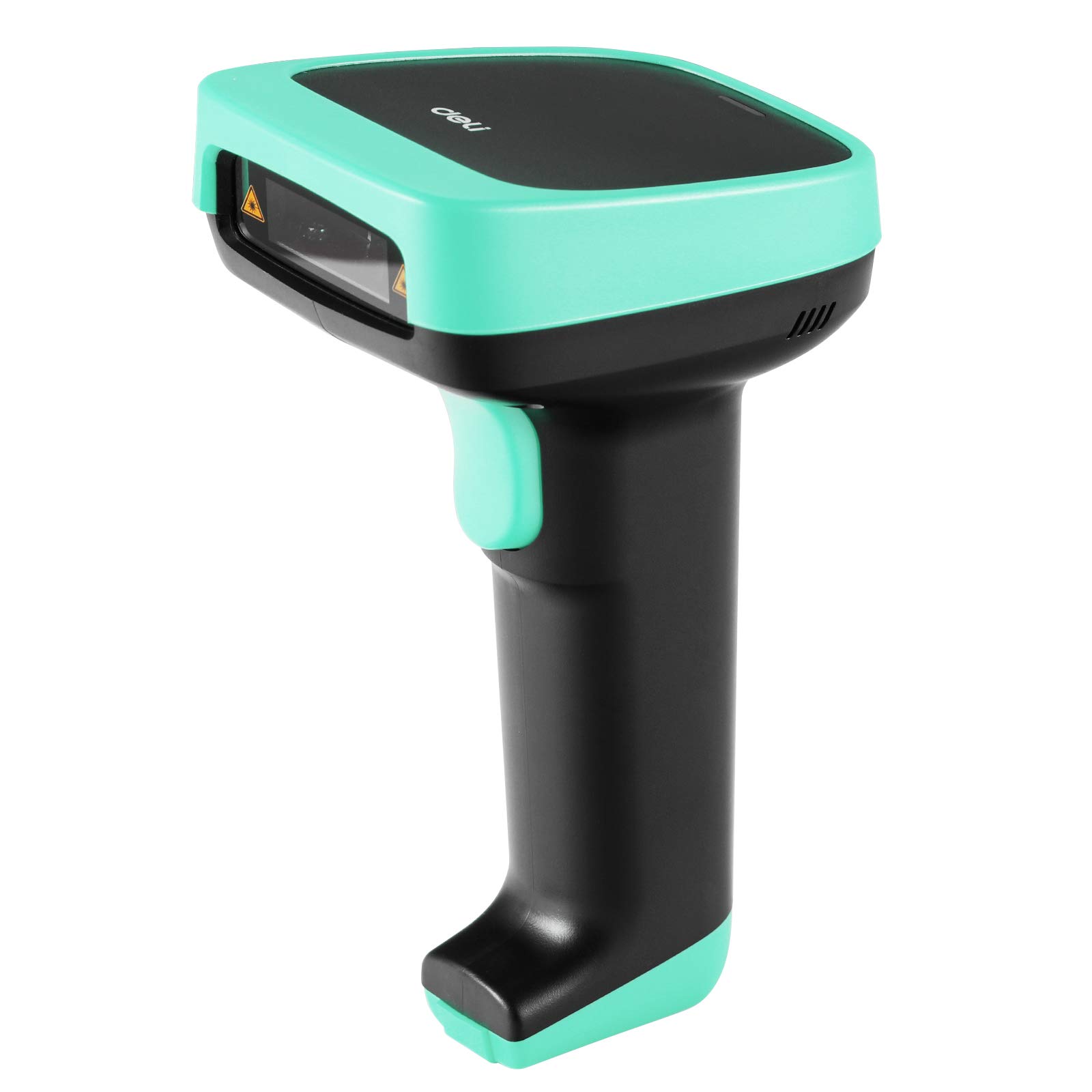 Deli Wireless Barcode Scanner, 1D Barcode Reader, 2.4Ghz Wireless/USB 2.0 Wired UPC Scanner, 328 ft Transmission Range, 2000mAh Battery