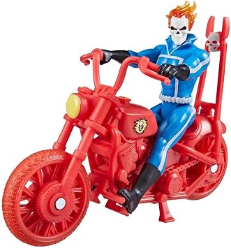 Marvel Legends Series Retro 375 Collection Ghost Rider 3.75-Inch Collectible Action Figures, Toys for Ages 4 and Up, Includes Vehicle