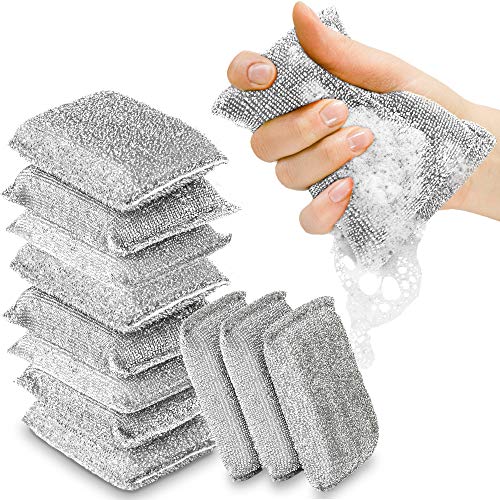 Spongenator Kitchen Scrubbing Sponges - Heavy Duty Non-Scratch Scrubbing Cleaner Sponges in 1 Color - Multi-Surface Non-Metal Dish Scouring Scrubbers for Fast Cleaning. (12 Pack)
