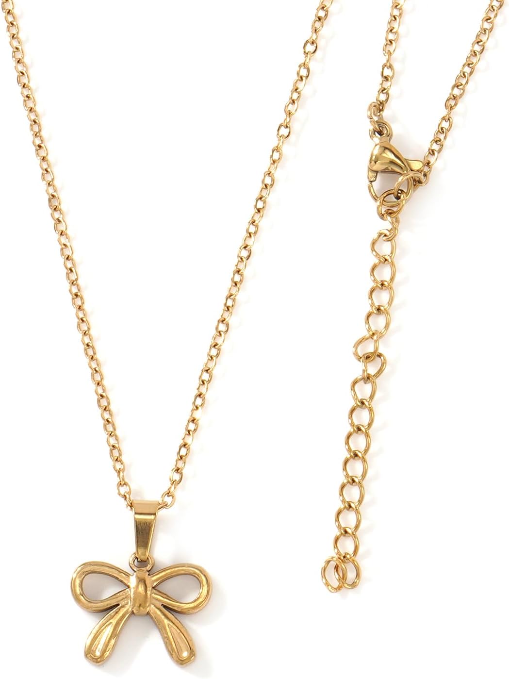 Christian Cross Gold Plated Pendant Necklace Choker For Women, Minimalist Dainty Religious Protection Lucky Amulet Faith God Christ Pray Bow Jewelry, Holiday Party Friendship Gift