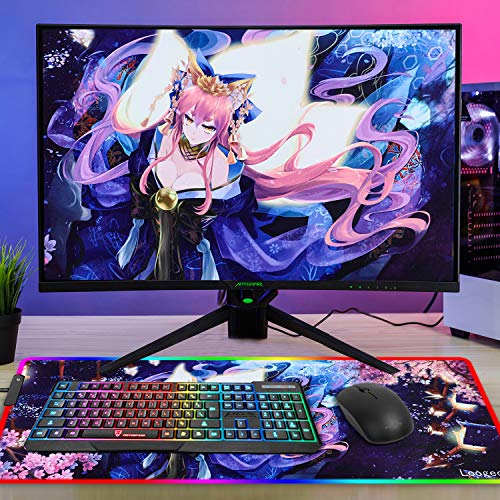 Anime Led Mouse Pad Extended Large Rgb Gaming Mousepad Desk Mat For Pc Laptop 31.5×11.8 Inches #TOP6
