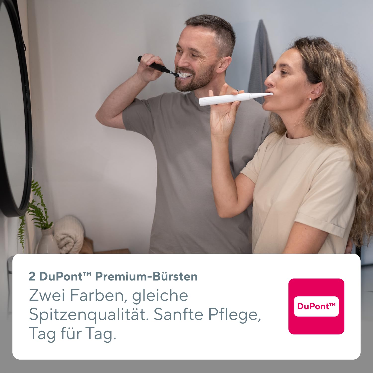 B.Well MED-870 Schallzahnbürste | 12 Reinigungsmodi & 4 Monate Akku | Schweizer Qualitätsstandards: 12 Modi, 2-Minuten-Timer mit 30-Sek.-Intervall, Induktionsladung und 2 farbige Bürstenköpfe.