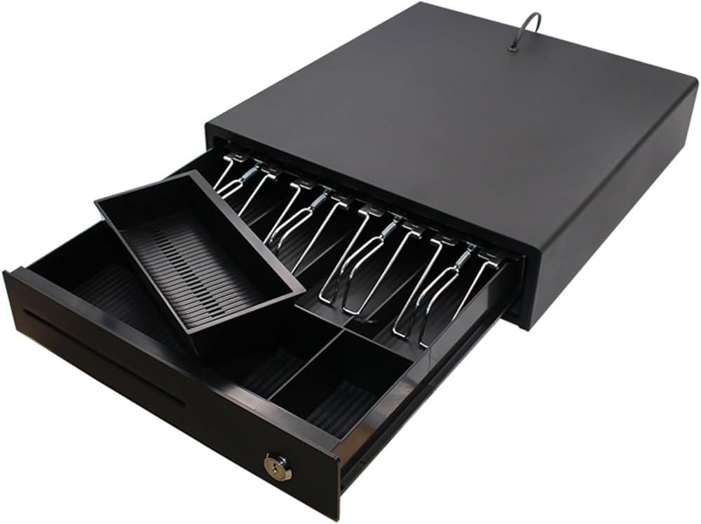 Amazon.co.jp: キャッシュドロア 小型 自動 + 手動 エアレジ対応 3札 6