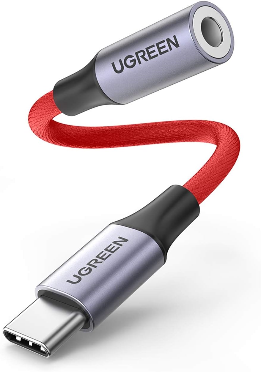 UGREEN USB C Jack Adapter Aux USB C to 3.5 mm Headphone Adapter with