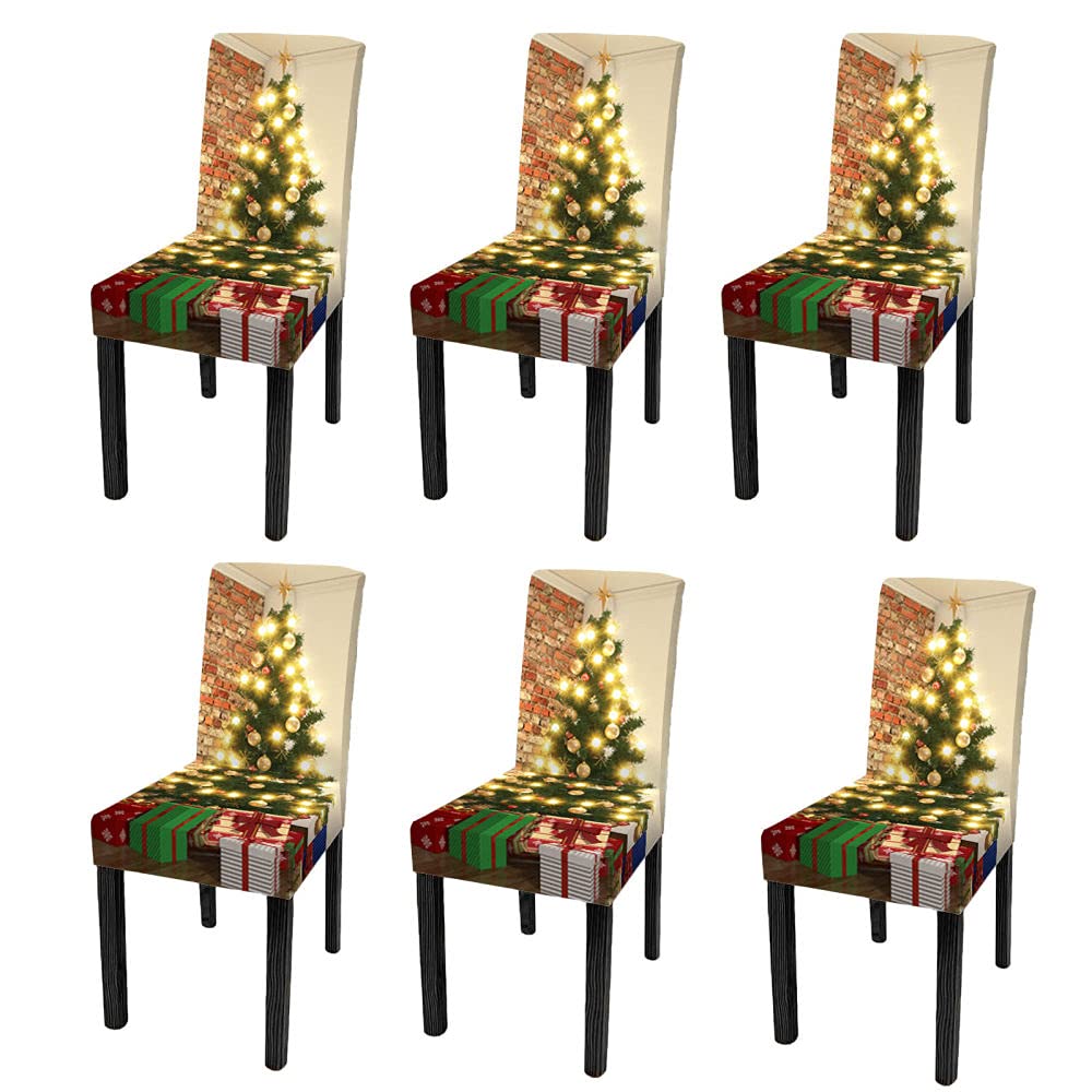 Décor de chaise de table pour la fête de Noël en salle à manger