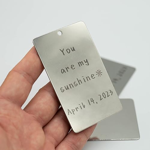 Miniatura 6 de StayMax Grabado de metal en blanco estampado en blanco de acero inoxidable, paquete de 10 unidades de 3.3 x 2.1 pulgadas