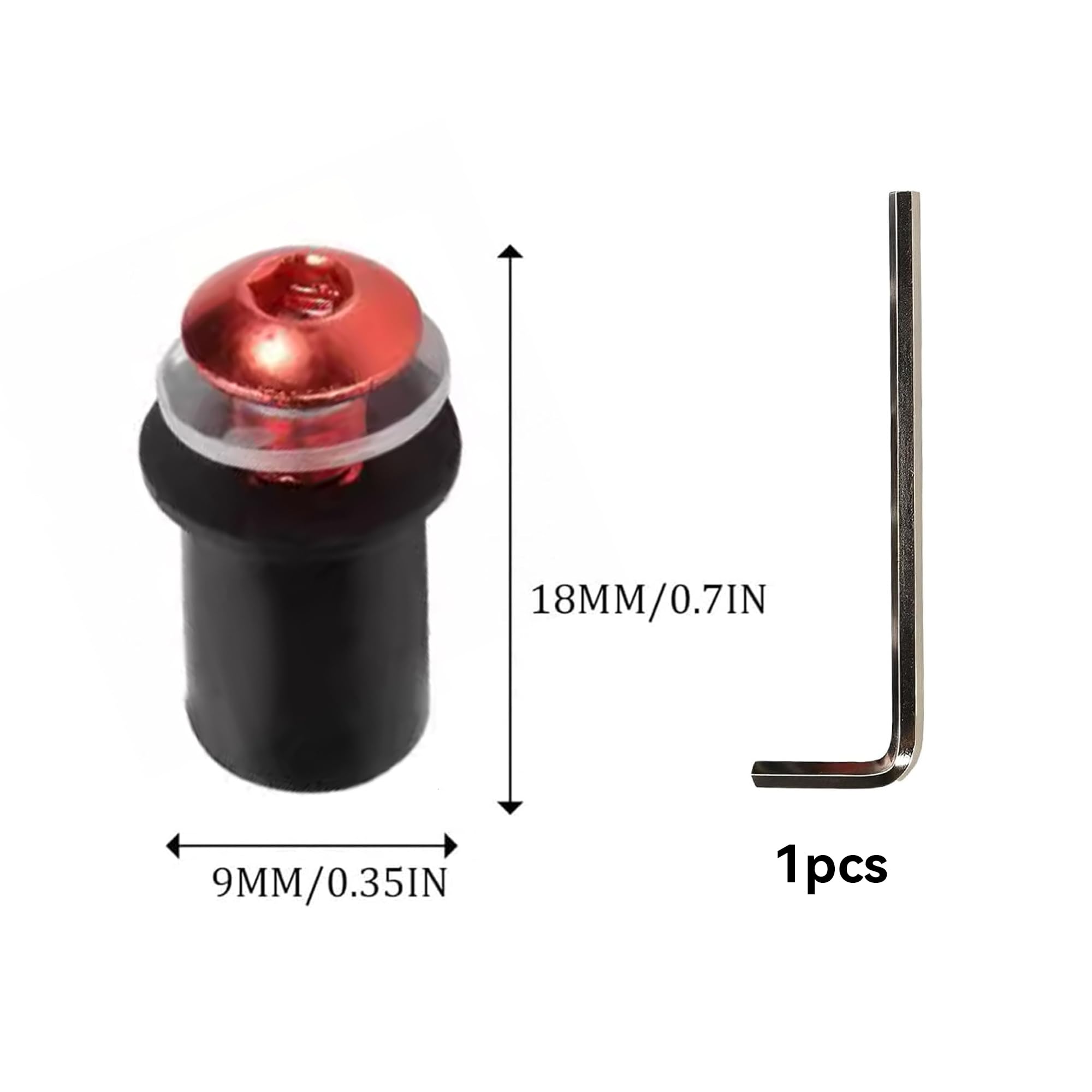 10 sztuk śrub M5 x 16 mm do mocowania osłony przeciwwietrznej do motocykla, śruby do osłon motocyklowych i klucz do śrub dla wszystkich motocykli z osłonami przeciwwietrznym o rozmiarze M5, kolor