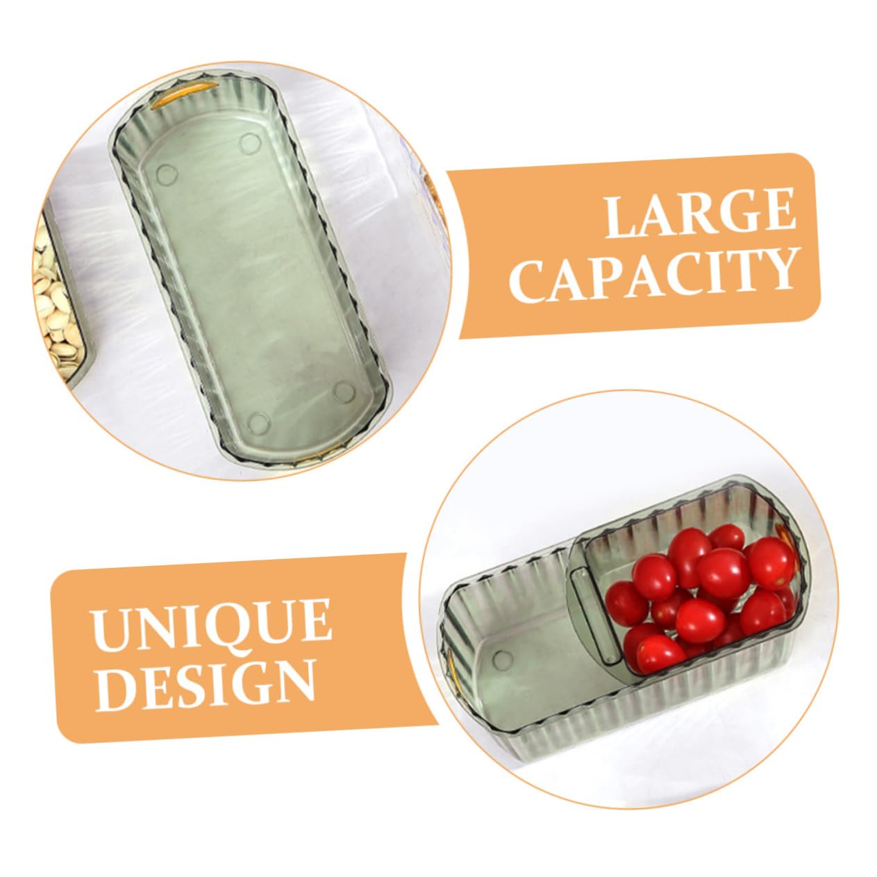 HOLIDYOYO Box Dried Fruit Case Snack Case Candy Container Plastic Dried Fruit Tray