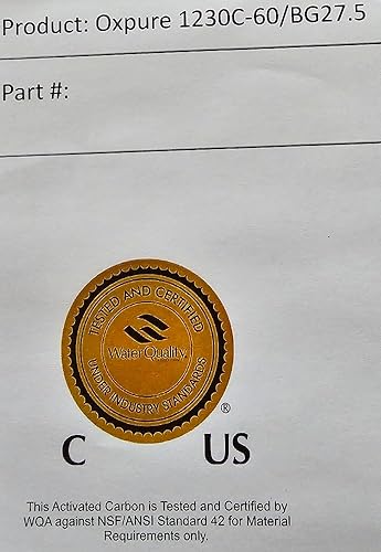 Miniatura 3 de Carbón activado granular, bolsa de 5 libras, coco 12 x 30 pulgadas, certificado NSFANSI 61 de grado de agua potable (0.17 pies cúbicos - 5 libras