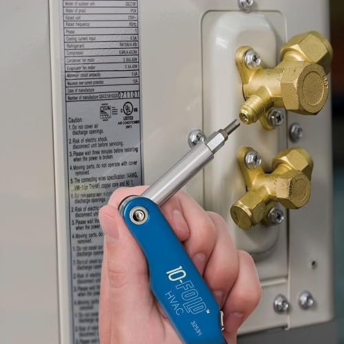 Miniatura 2 de Klein Tools 32534 Destornillador de 10 pliegues con núcleo de válvula Schrader