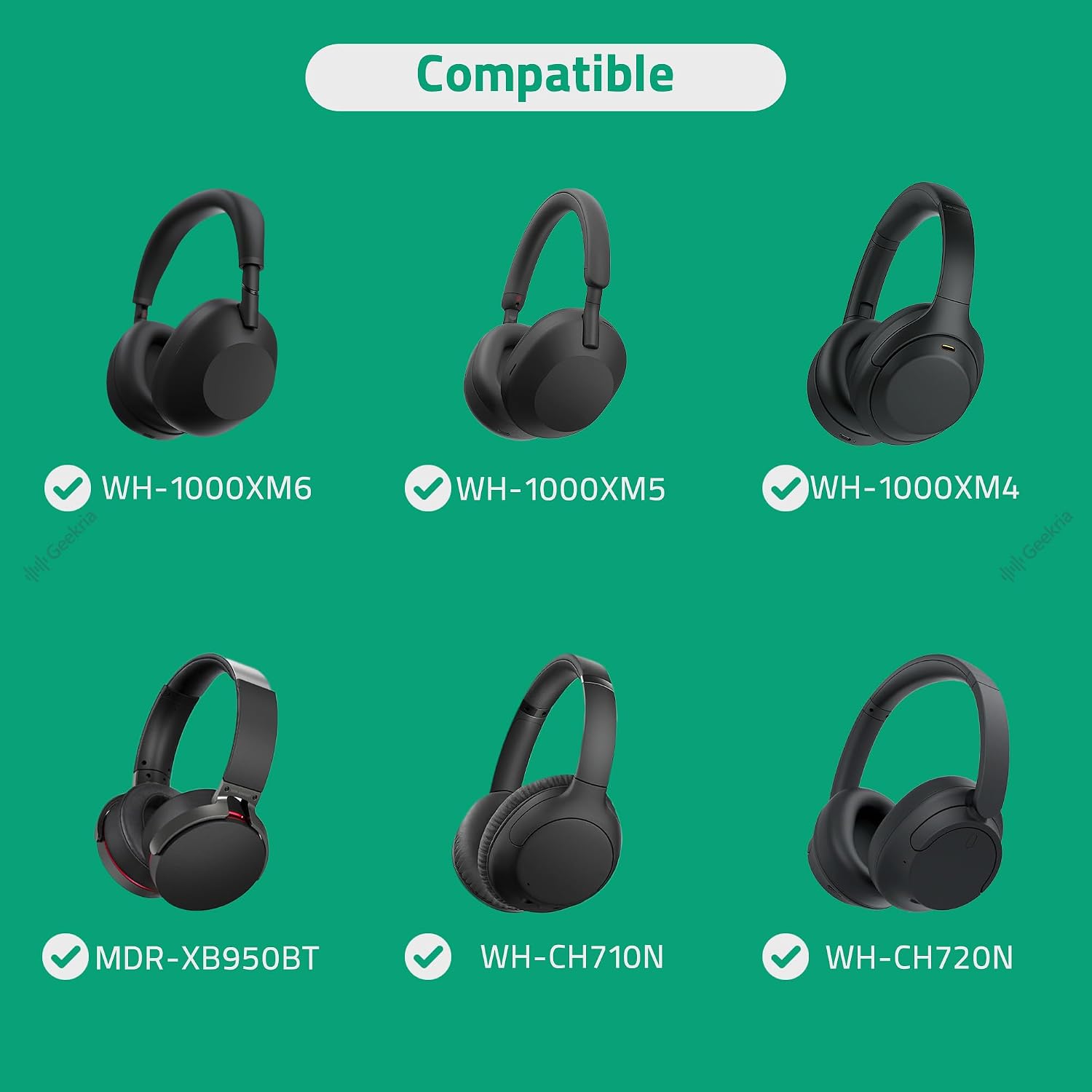 GEEKRIA Audio Cable with Mic Compatible with Sony WH-1000XM6/1000XM5/1000XM4, WH-CH720N/CH710N Headphones, 3.5mm Replacement Stereo Cord with Inline Mic and Volume Control (4ft / 1.2m) image 5